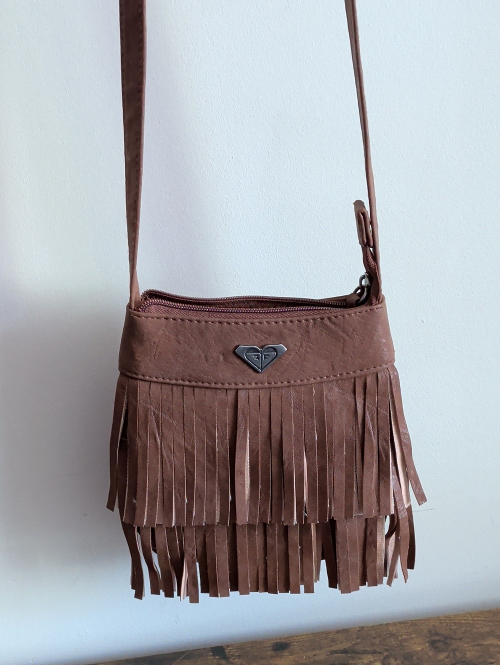 Fringed Crossbody Bag in Brown